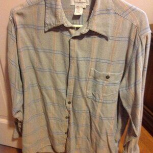 Zegna Men's Large Multicolor Long Sleeve Casual Shirt - Made in Italy